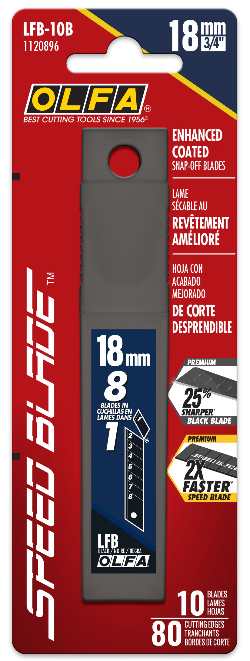 18mm LFB-10B Ultra-Sharp Black Speed Blade, 10-Pack - Image 3