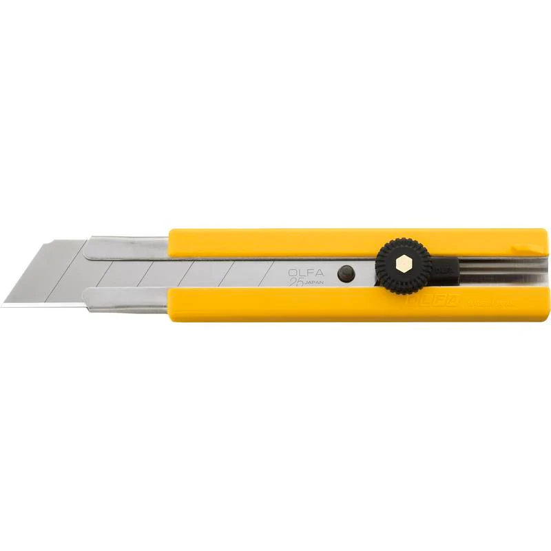 25mm H-1 Classic Extra Heavy-Duty Utility Knife with Rubber Grip Inset