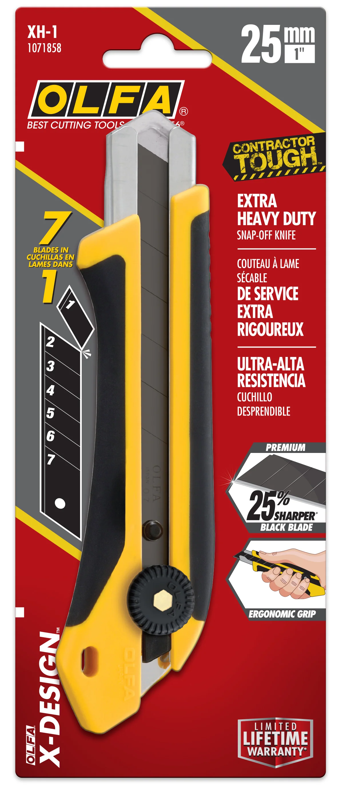 25mm XH-1 Fiberglass-Reinforced Ratchet-Lock Utility Knife - Image 3