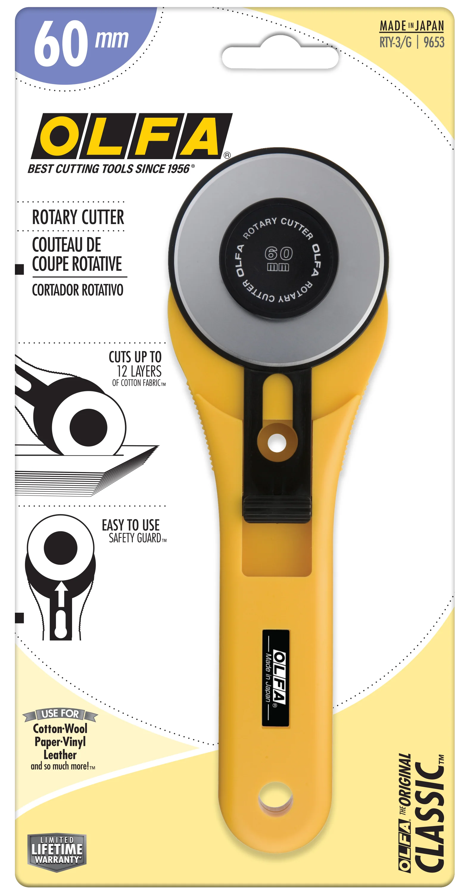 60mm RTY-3/G Straight Handle Rotary Cutter - Image 4