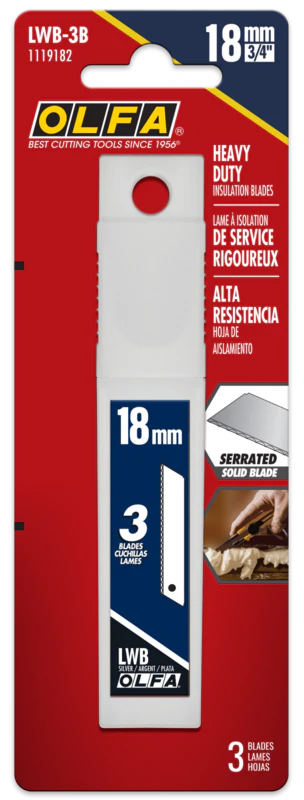 18mm LWB-3B Insulation Blades, 3 Pack - Image 2