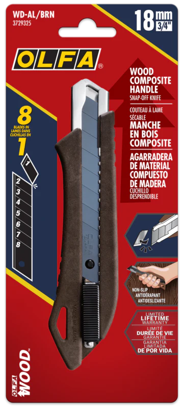 18mm WD-AL Wood Composite Auto-Lock Utility Knife - Image 8