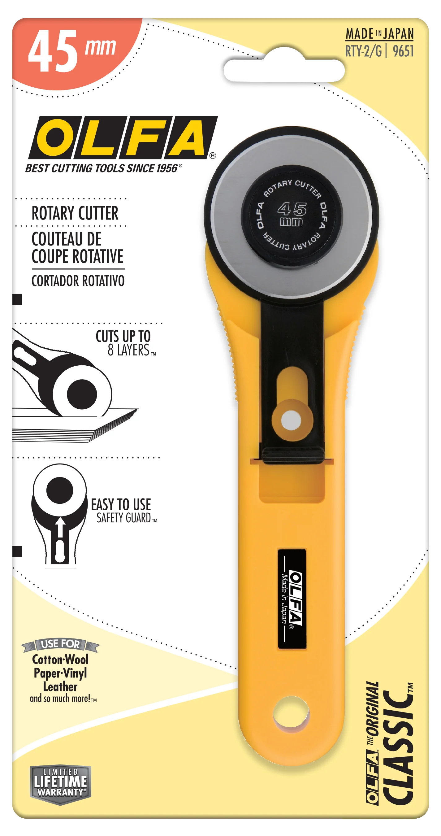 45mm RTY-2/G Straight Handle Rotary Cutter - Image 3