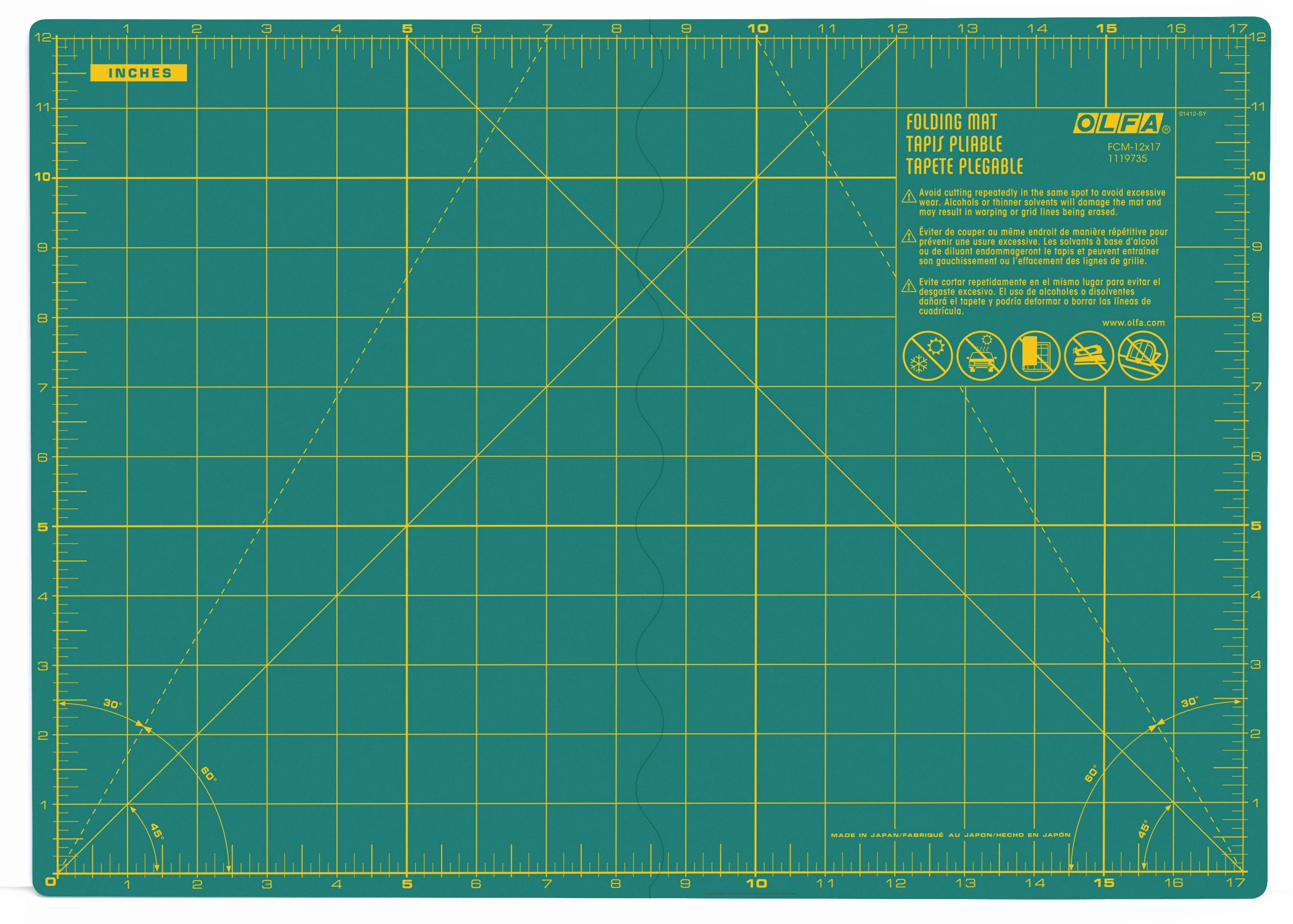 FCM-12x17 12" x 17" Folding Cutting Mat - Image 4