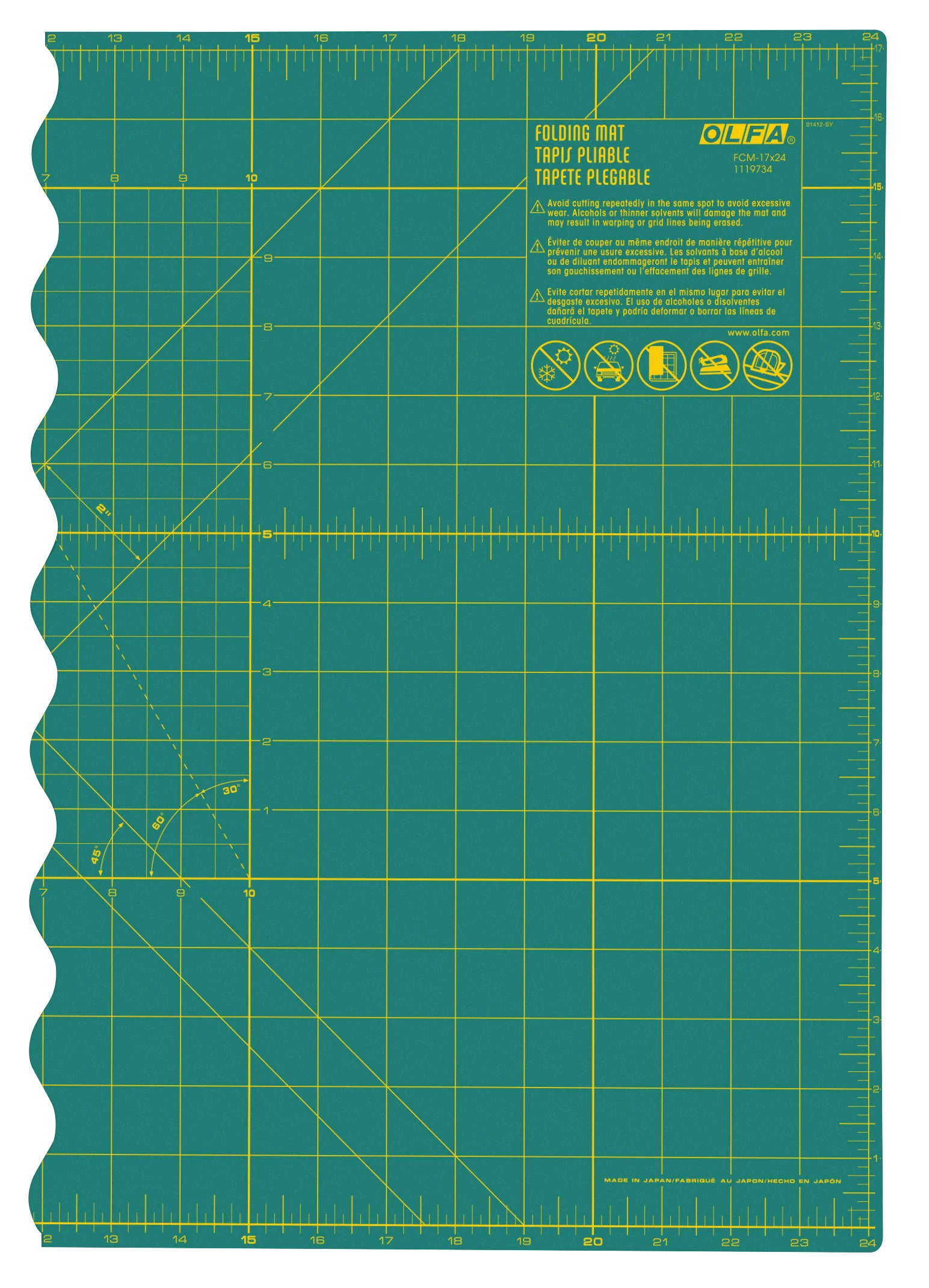 FCM-17x24 17" x 24" Folding Cutting Mat