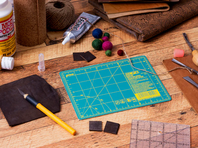 RM-6x8 6" x 8" Green Double-Sided, Self-Healing Rotary Mat - Image 3