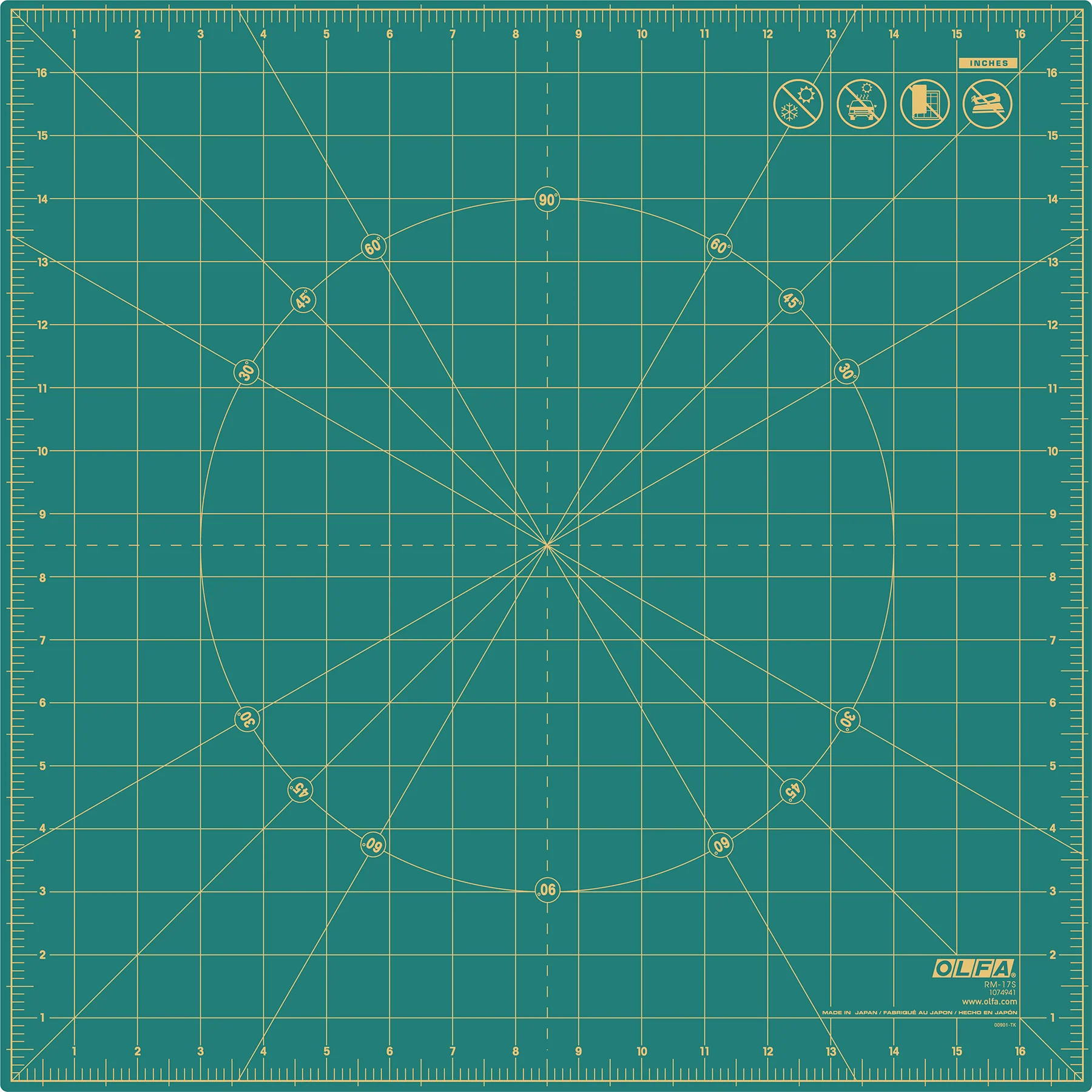 RM-17S 17" Rotating, Self-Healing Cutting Mat