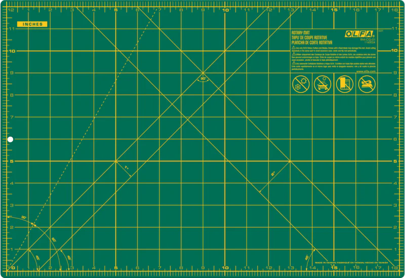 RM-CG 12" x 18" Green Double-Sided, Self-Healing Rotary Mat - Image 4