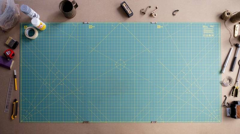 RM-CLIPS/3-01 35" x 70" Continuous Grid, Double-Sided, Self-Healing Rotary Mat Set - Image 4