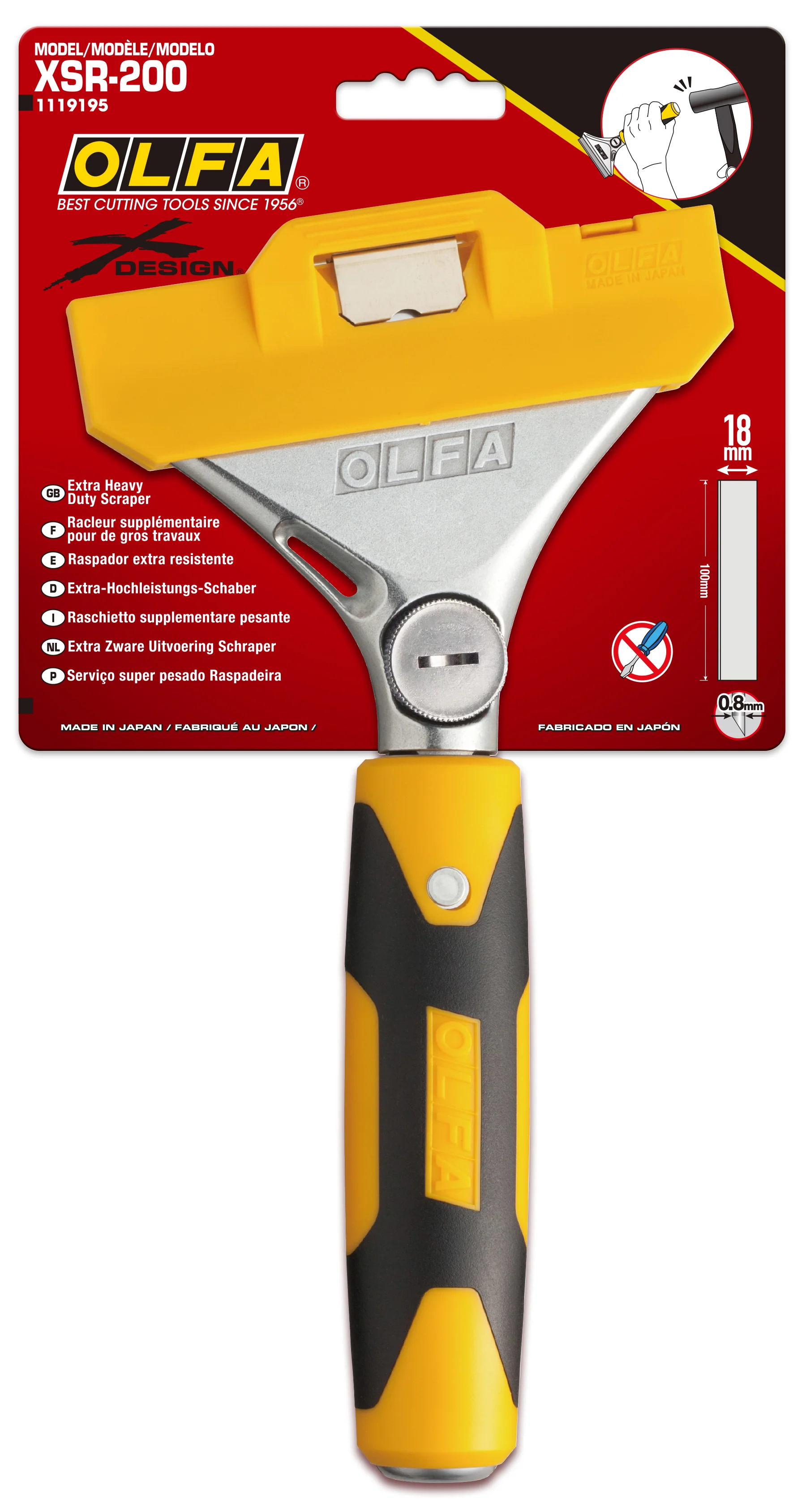 XSR-200 8" Extra Heavy-Duty Scraper - Image 4